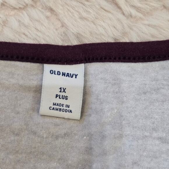 Old Navy Bugundy Floral Scoopneck Dress, Size 1X NWT - Picture 3 of 9